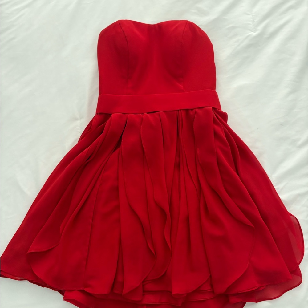 JJs House Strapless Red Dress